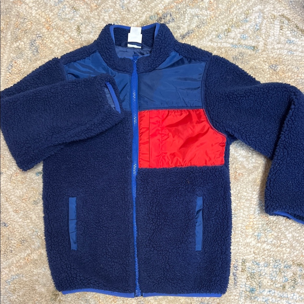 Hanna Andersson Kids Fleece Jacket - Blue and Red